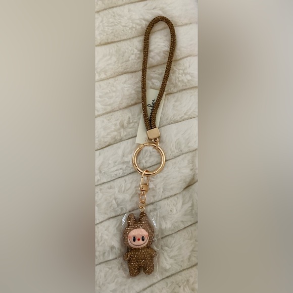 New Cute Monster, Large 10” Rose Gold Rhinestone Keychain/Bag Charm,Cell Phone - Picture 3 of 4